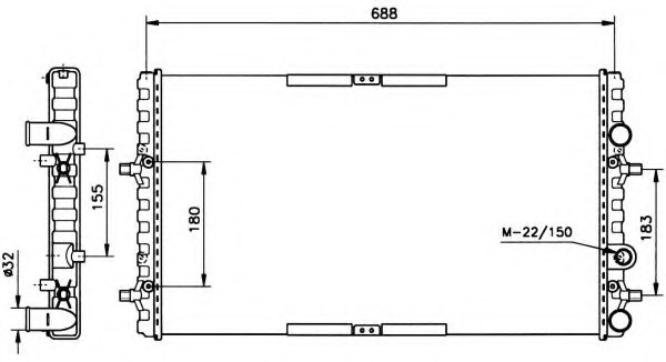 NRF 52160 Radiator, engine cooling